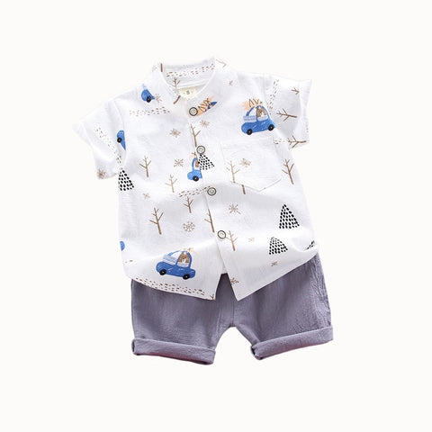 Light Cotton Shirt and Comfy Shorts Set