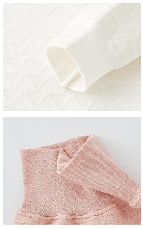 Quilted Jacket and Pants Set with Cow Patch