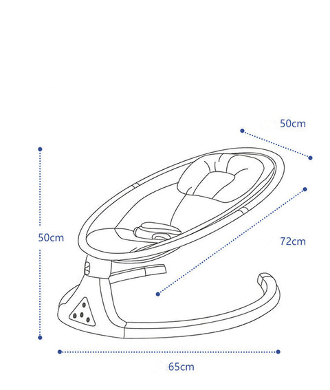 Smart Electric Baby Rocking Chair with Remote, Mosquito Net & Music