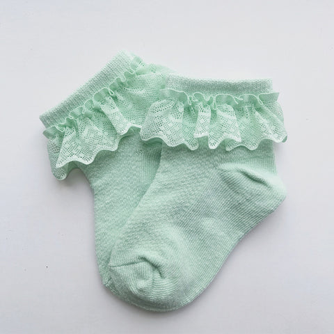 Cotton Lace Ruffle Socks