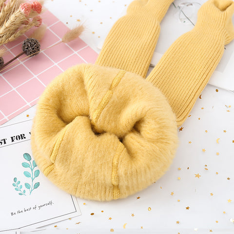 Collant in maglia foderati in pile