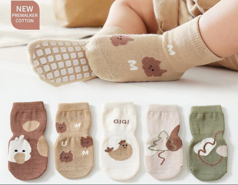 Cartoon Theme Cotton Anti-Slip Socks