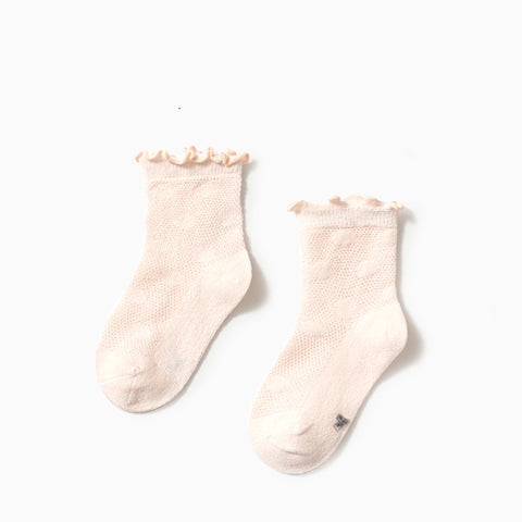 Combed Cotton Socks Pointelle Design
