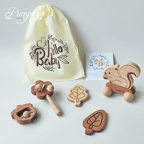 حقيبة هدايا للمواليد الجدد بتصميم طبيعي وجذاب مستوحى من الغابة