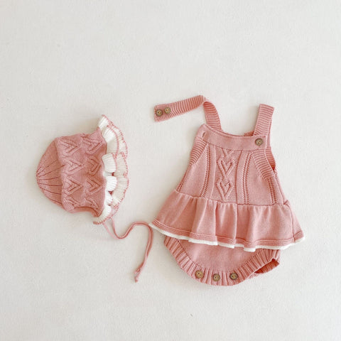 Luxe Cotton Romper and Bonnet Set