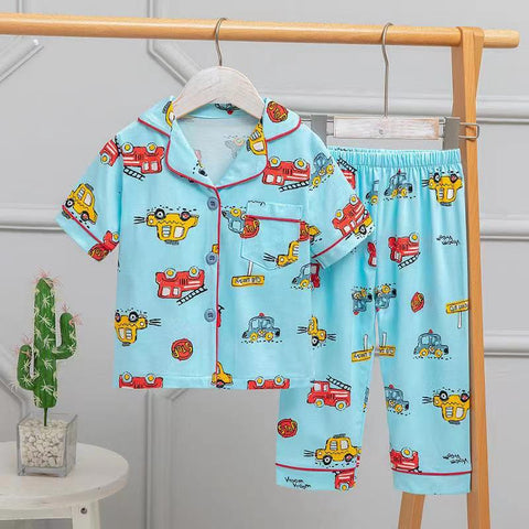 Shirt and Pants Fun Pattern Pajama Set