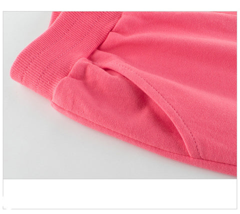 Soft Cotton Joggers with Embroidered Flower