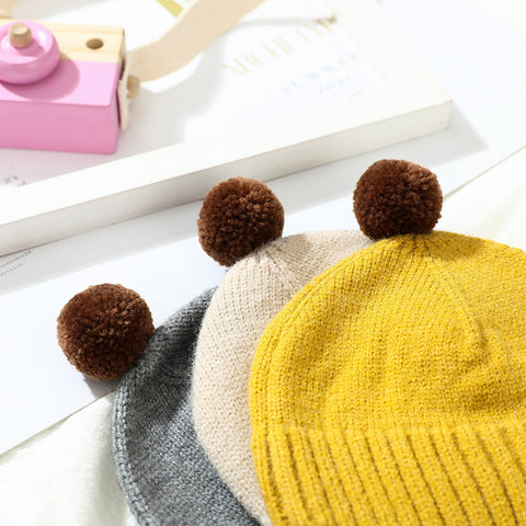 Soft 100% Wool Knit Hat with  Ear Protection