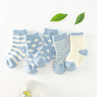 Breathable Soft Knit Cotton Socks Set