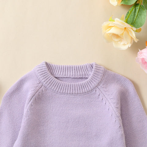 Lavender Floral Embroidered Long Sleeve Bodysuit