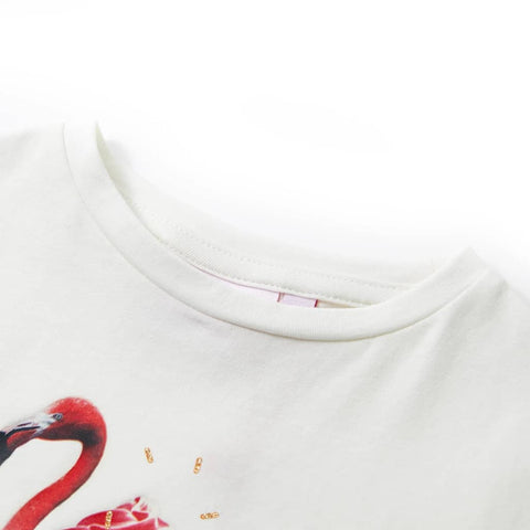 Soft Cotton T-Shirt Flamingo Ice Cream Design