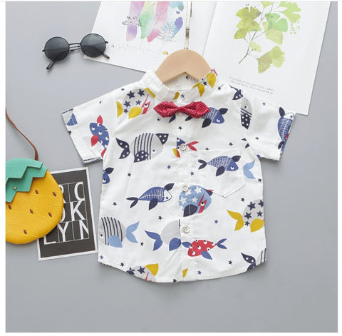 Playful Shirt and Shorts Set