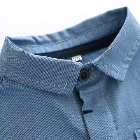 Charming Cotton Soft Shirt and Detachable Suspender Pants Set