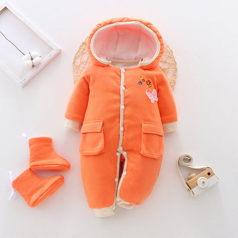 Cute Thicker Cotton Hooded Romper