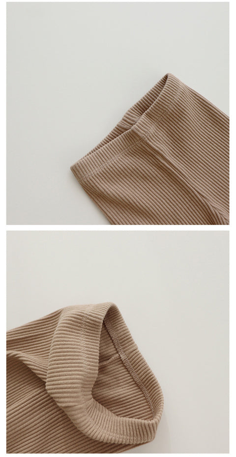Soft Cotton Ribbed Leggings