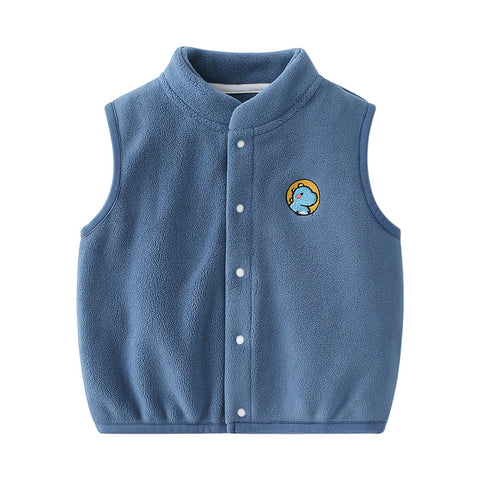 Fleece Vest with Bear Patch