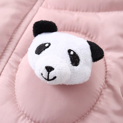 Warm Padded Cozy Snowsuit with Detachable Mittens