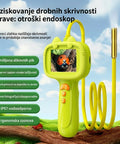 Children's endoscope with features listed on a natural background