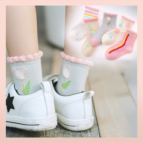 Breathable 5 pair Color Mix Sock Collection