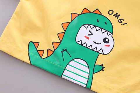 Set aus Jacke, T-Shirt und Jeans mit Dinosaurier-Print