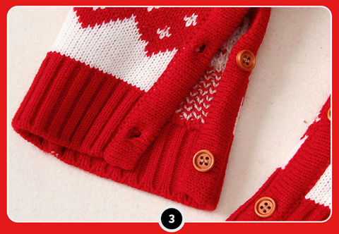 Festive knitted Romper with Reindeer Design