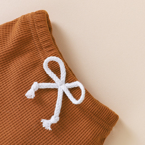 “Made of Magic” Graphic Romper and Ribbed Shorts Set