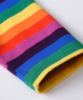Colorful striped sleeve with a cuff design on a white background