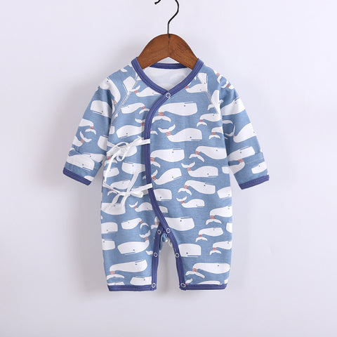 Cotton Kimono Romper with Side Ties