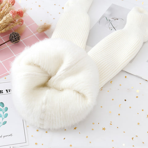 Collant in maglia foderati in pile