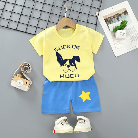Fun Cotton T-Shirt and Elastic Shorts Set