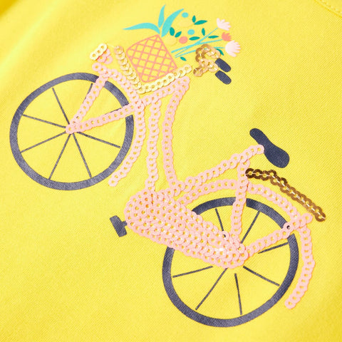 Cotton Bicycle Print T-Shirt