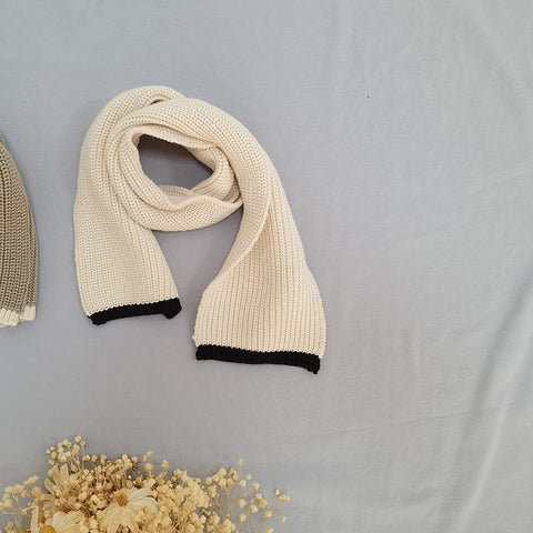 طقم كارديجان قطني محبوك، ووشاح، وبنطال بحمالات