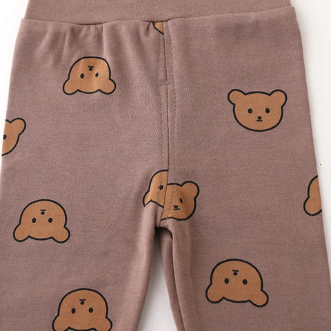 Baumwollpyjama-Set mit Bärenmotiv