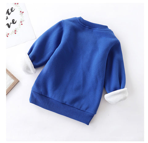 Cozy padded Cotton Sweatshirt with Festive Embroidery