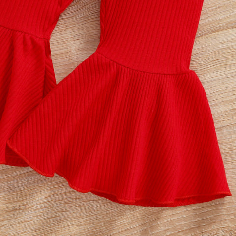 Festive Pullover and Flared Pants Set