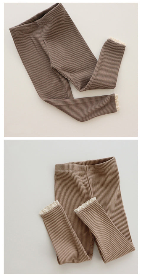 Soft Cotton Ribbed Leggings