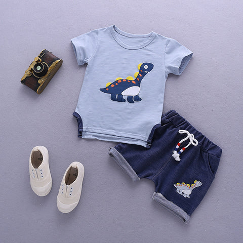 T-Shirt and Shorts Dinosaur Print Set