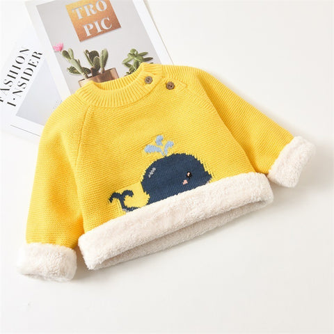 Cozy Knit Sweater Whale Embroidery Design