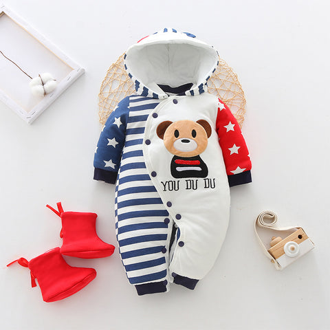 Cute Thicker Cotton Hooded Romper