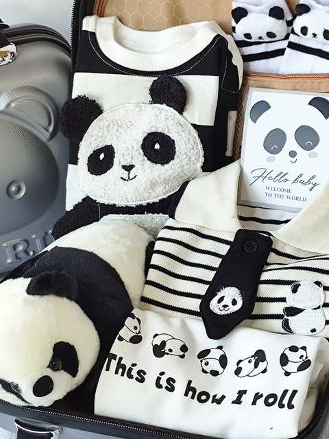 Adorable Panda Motif Newborn Gift Suitcase