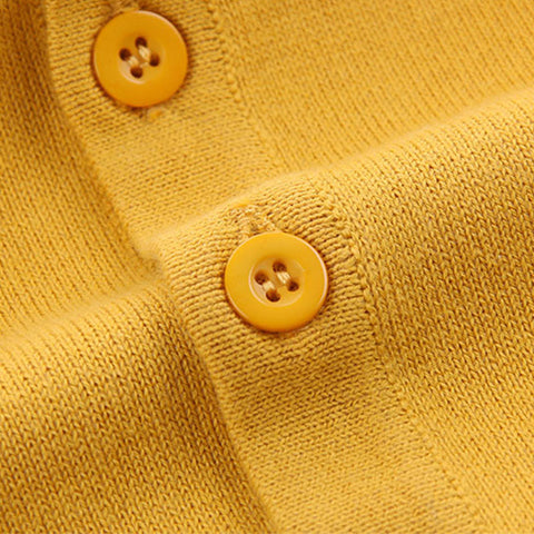 Cárdigan elegante de mezcla de algodón y lana fina