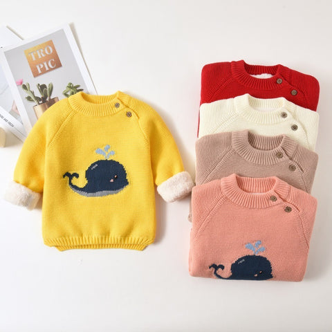 Cozy Knit Sweater Whale Embroidery Design