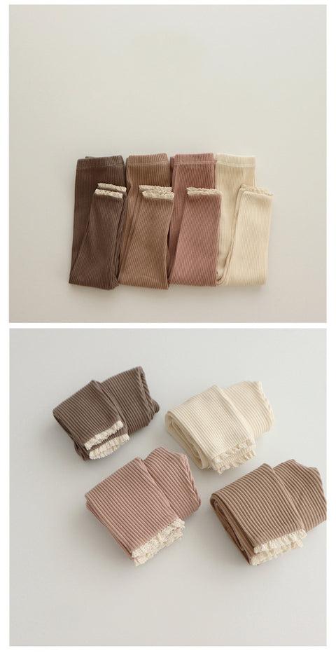 Soft Cotton Ribbed Leggings