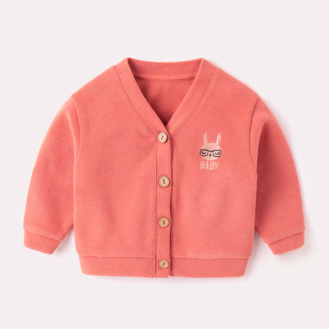 Gentle Texture Soft Knit Cardigan with Embroidery