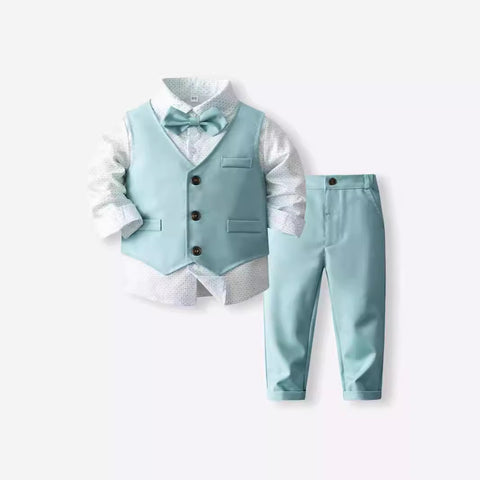 Shirt, Vest and Pants Classic Suit Set
