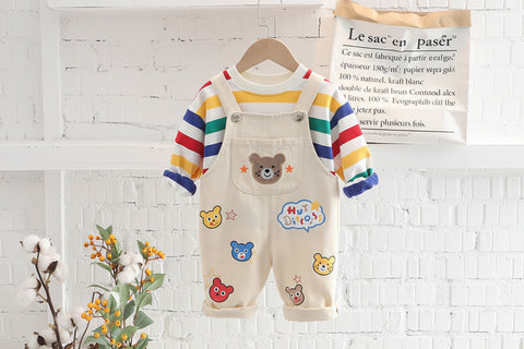 Playful Pullover and Overall Set