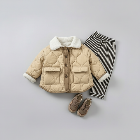 Warm Quilted Sherpa-Lined Jacket
