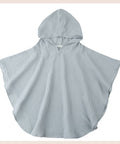Light blue hooded poncho on a white background