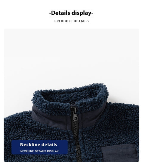 Cozy Stand Collar Zip Jacket