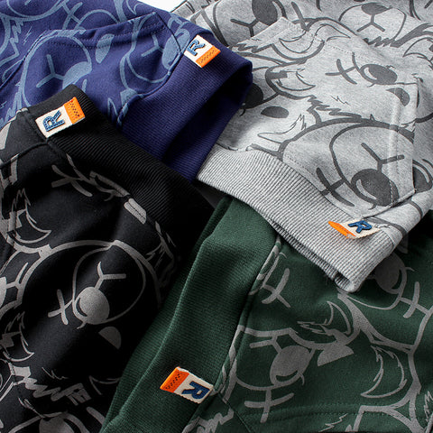 Hooded Bear Prin Sweater